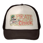 Pirate Chick Skull by Mudge Studios Trucker Hat