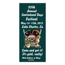 Pirate Contraband Days Louisiana 30 Colours Personalized Rack Card