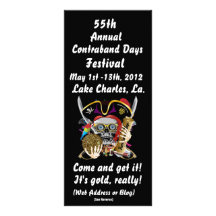 Pirate Contraband Days Louisiana 30 Colours Customised Rack Card