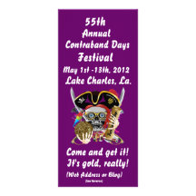 Pirate Contraband Days Louisiana 30 Colours Custom Rack Cards