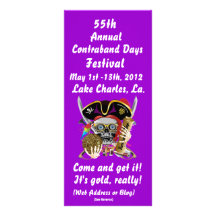 Pirate Contraband Days Louisiana 30 Colours Rack Card Design