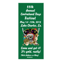 Pirate Contraband Days Louisiana 30 Colours Custom Rack Card