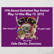 Pirate Days Lake Charles, Louisiana. 30 Colours Flyer Design