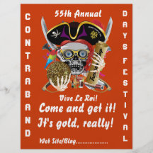 Pirate Days Lake Charles, Louisiana. 30 Colours Full Color Flyer