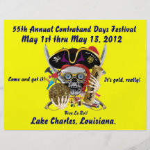 Pirate Days Lake Charles, Louisiana. 30 Colours Flyer Design