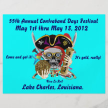 Pirate Days Lake Charles, Louisiana. 30 Colours Custom Flyer