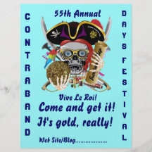 Pirate Days Lake Charles, Louisiana. 50 Colours Full Colour Flyer