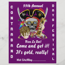 Pirate Days Lake Charles, Louisiana. 50 Colours Full Color Flyer