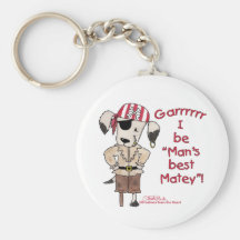 Pirate Dog "Mans Best Matey! Keychains