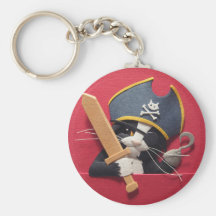 Pirate Kitten Keychain