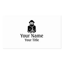Pirate Man black white simple custom cards Business Card Templates