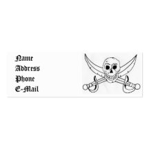PIRATE PROFILE CARD BUSINESS CARD TEMPLATE