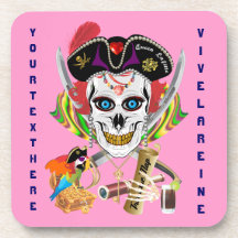 Pirate Queen Lafitte All Styles View Hints Beverage Coaster