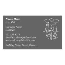 Pirate Sketch. Black and White. Business Card Template