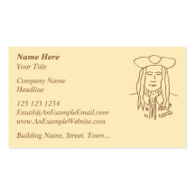 Pirate Sketch. Brown. Business Card Template