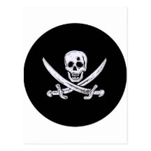 PIRATE SKULL POSTCARDS