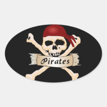 Pirates Oval Stickers