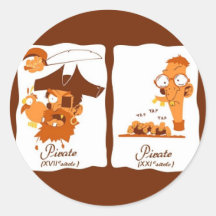Pirates Round Sticker