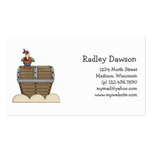 Pirates · Treasure Chest & Parrot Business Card Templates