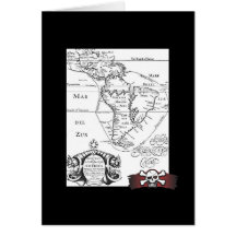 Pirates Treasure Map Card