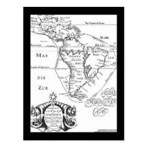 Pirates Treasure Map Postcard