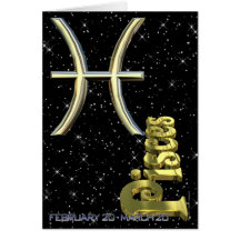 Pisces - February 20 to March 20 Greeting Card