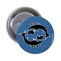 Pisces Fish Button