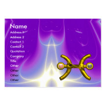 PISCES ,pearl, bright vibrant purple violet Business Card Templates