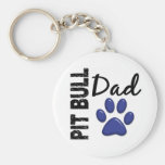 Pit Bull Dad 2 Keychain