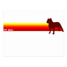 Pit Bull With Stripes Postcard