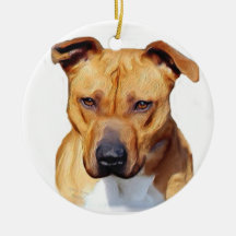 Pitbull ornament