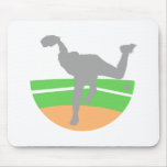 Pitcher in silhouette mouse pad