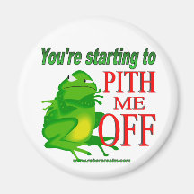 Pithed off frog 2 refrigerator magnet
