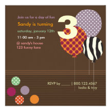 PixDezines Baloons Birthday Party Invitation