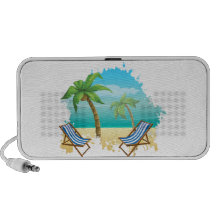 PixDezines Beach Chairs Notebook Speakers