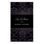 PixDezines Black+Purple Dolcè Vintage Damask Business Card Templates