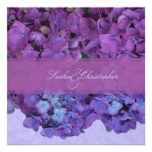 PixDezines Blue Hydrangea Personalized Invite