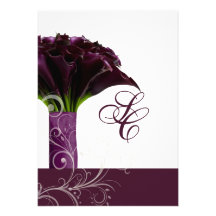 PixDezines burgundy calla/DIY background colour Personalized Announcements