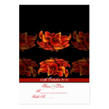 PixDezines burnt orange calla lily Business Card Templates