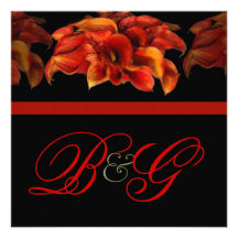 PixDezines burnt orange calla lily Invite