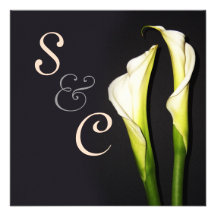 PixDezines Calla lilies, wedding Invitations