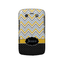 PixDezines Chevron yellow/DIY background colour Blackberry Bold Case