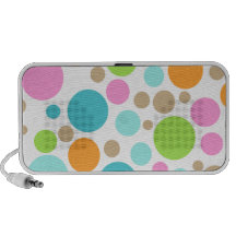 PixDezines Colourful Polka Dot Portable Speakers