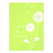 PixDezines Dandelions, diy background colours Custom Invite