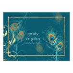 PixDezines DIY colours, pzazz peacock plumes Custom Invitations