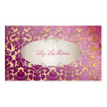 PixDezines dusty rose flora damask/faux parchment business cards
