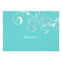 PixDezines filigree swirls/diy background colour Custom Invitation