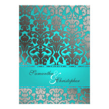 PixDezines Flora Damask Wedding Invitations