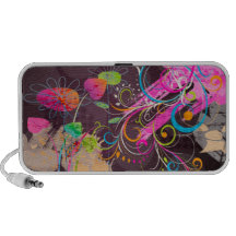 PixDezines Grunge Floral Mp3 Speaker