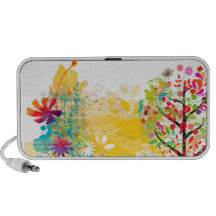 PixDezines Grunge Floral Portable Speaker